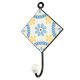 Turquoise Tiny Flower Ceramic Tile Hook